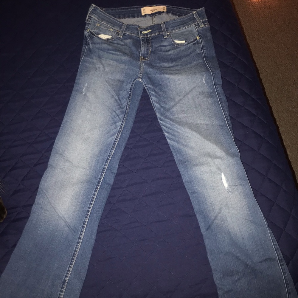 Ripped bootcut hollister jeans